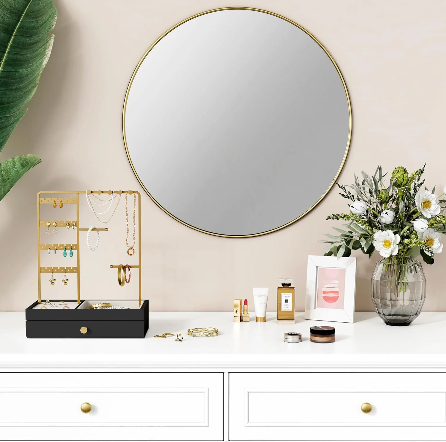 Goozii Black and Gold Jewelry Organizer Stand Necklace Holder image 4