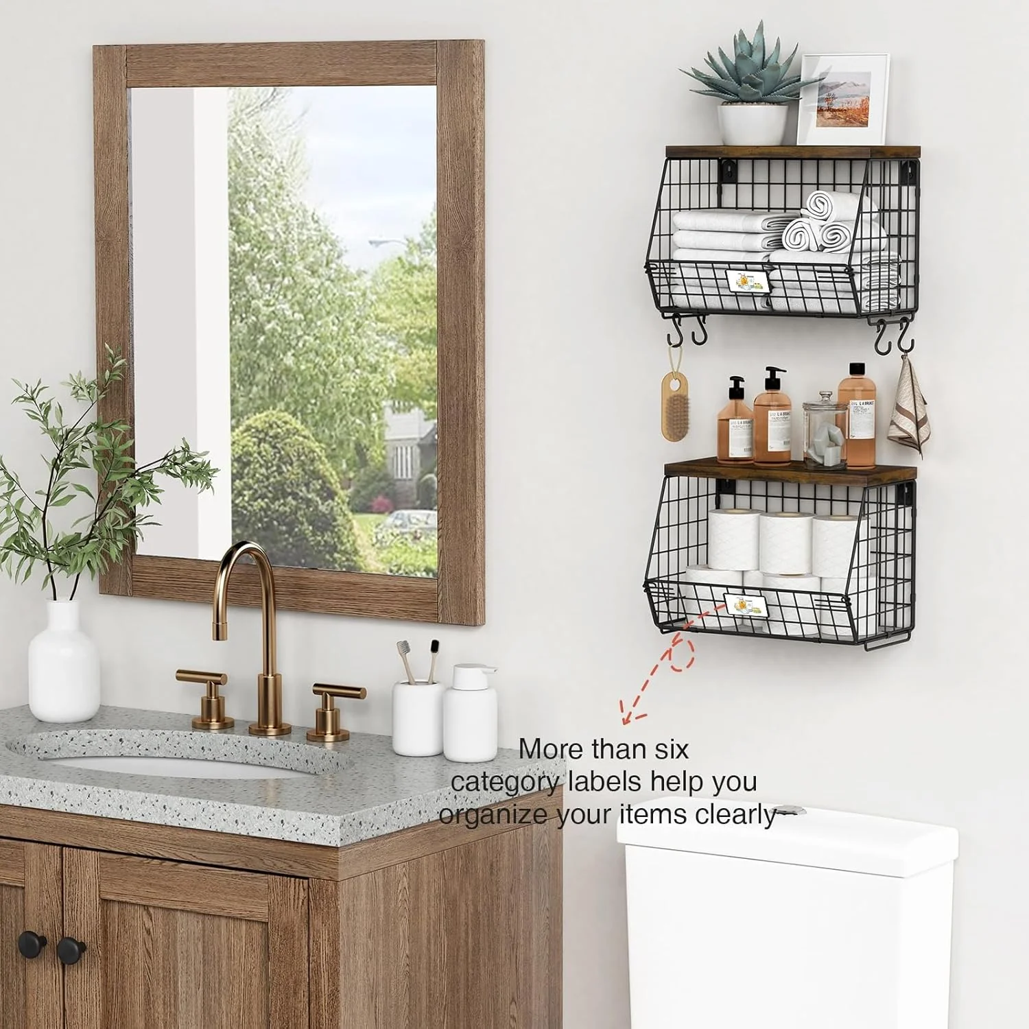 Goozii Hanging Wall Fruit Basket for Kitchen Counter 2 image 4