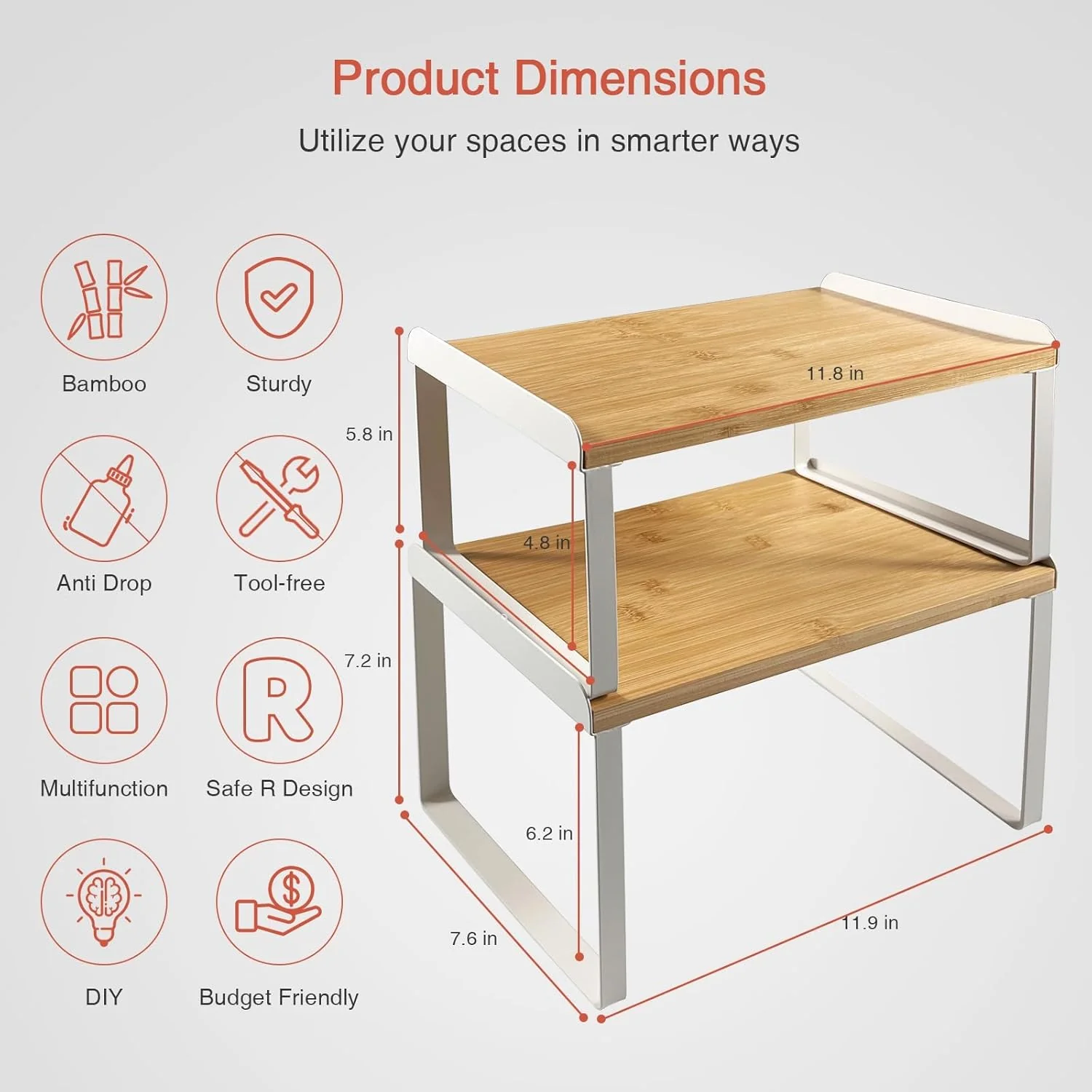 Goozii Kitchen Cabinet Organizer Set of 4 image 7