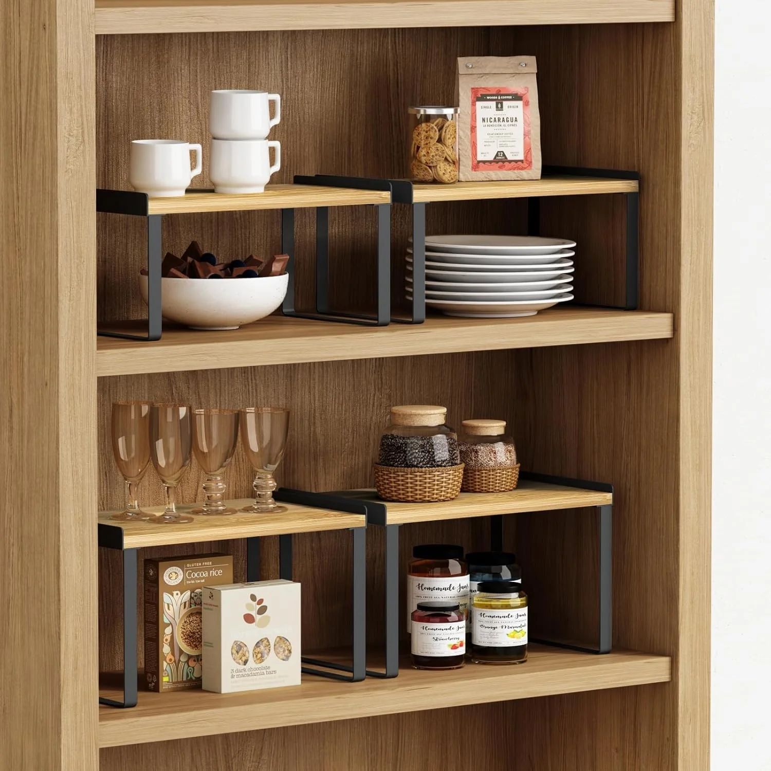 Goozii Kitchen Cabinet Organizer Shelves Set of 4 image 2