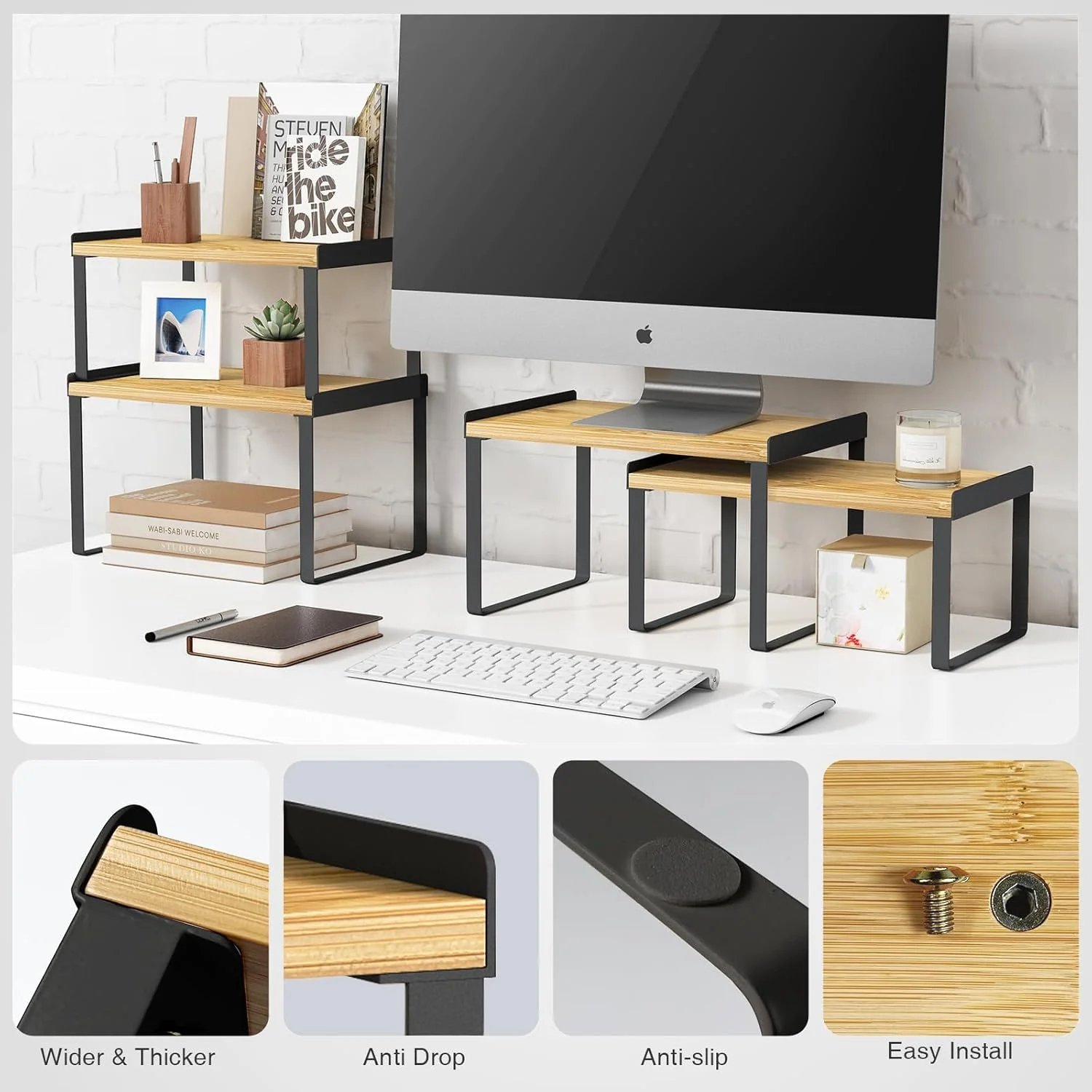 Goozii Kitchen Cabinet Organizer Shelves Set of 4 image 5