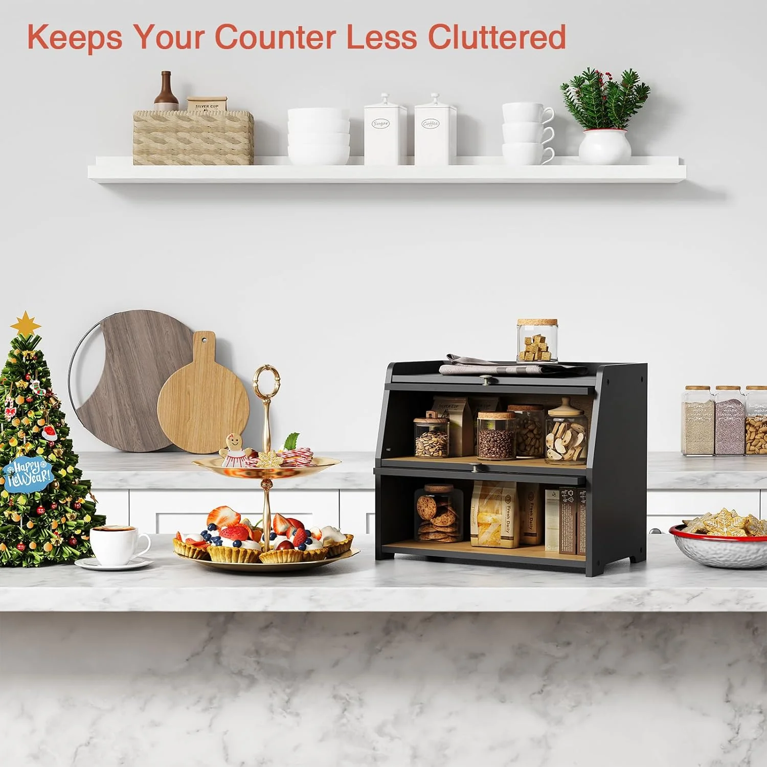 Goozii Large Bread Box for Kitchen Countertop image 3