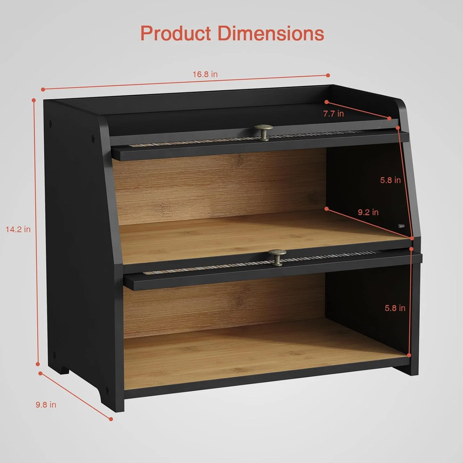 Goozii Large Bread Box for Kitchen Countertop image 6
