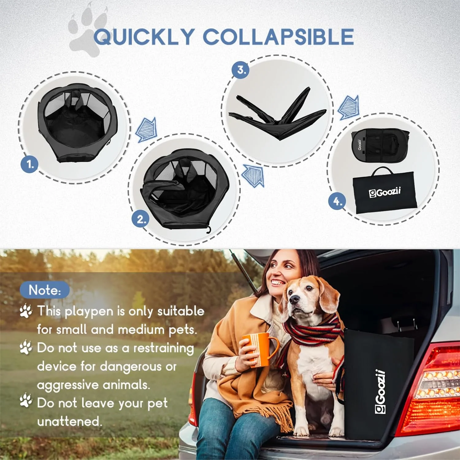 Goozii Portable Puppy Playpen Indoor image 6