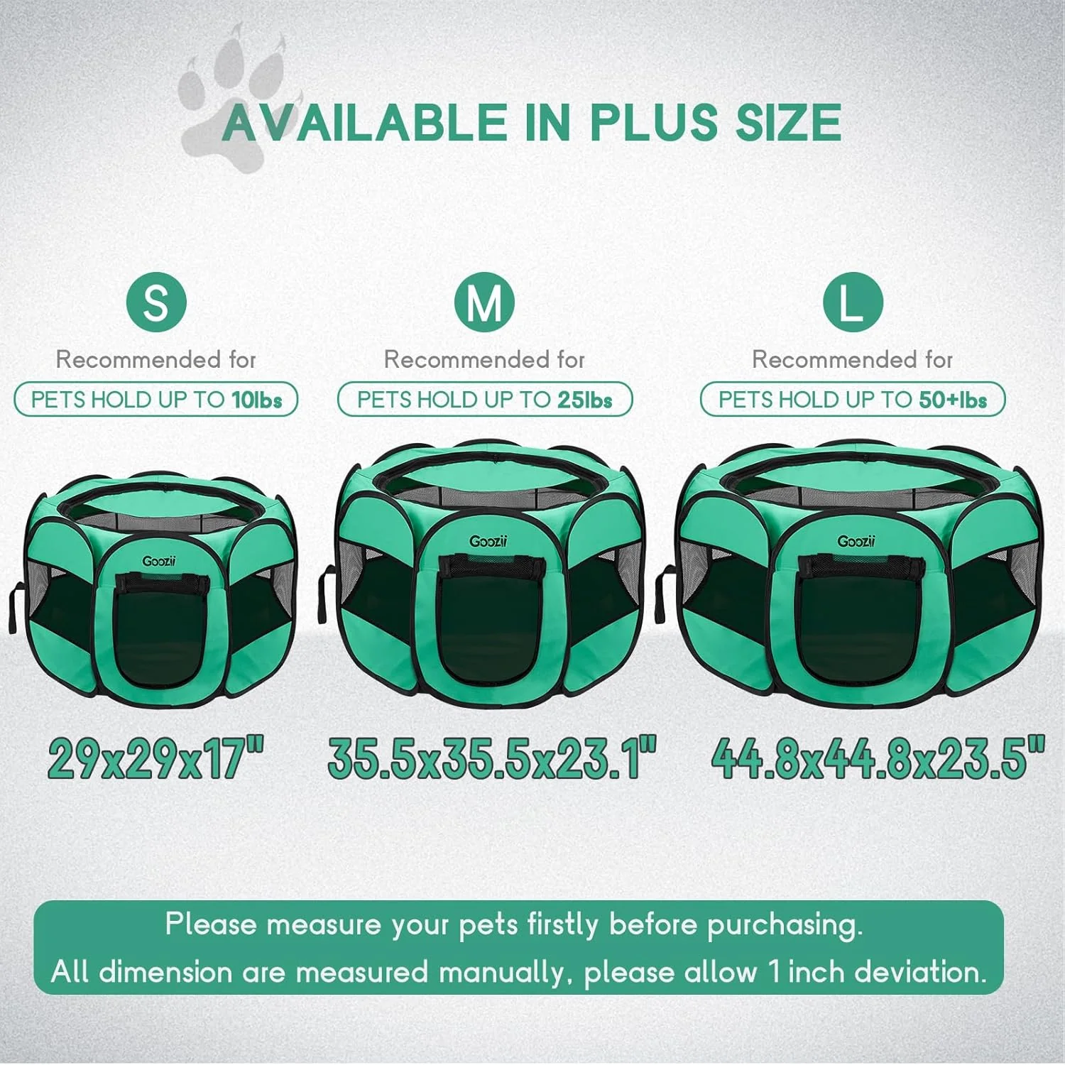 Goozii Portable Dog Playpen for Small Dogs Indoor Outdoor image 2