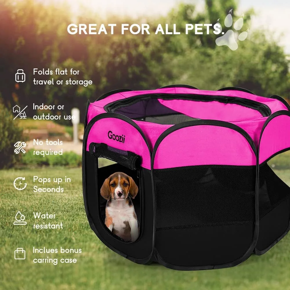Goozii Portable Large Pet Cat Playpen for Indoor Outdoor image 3