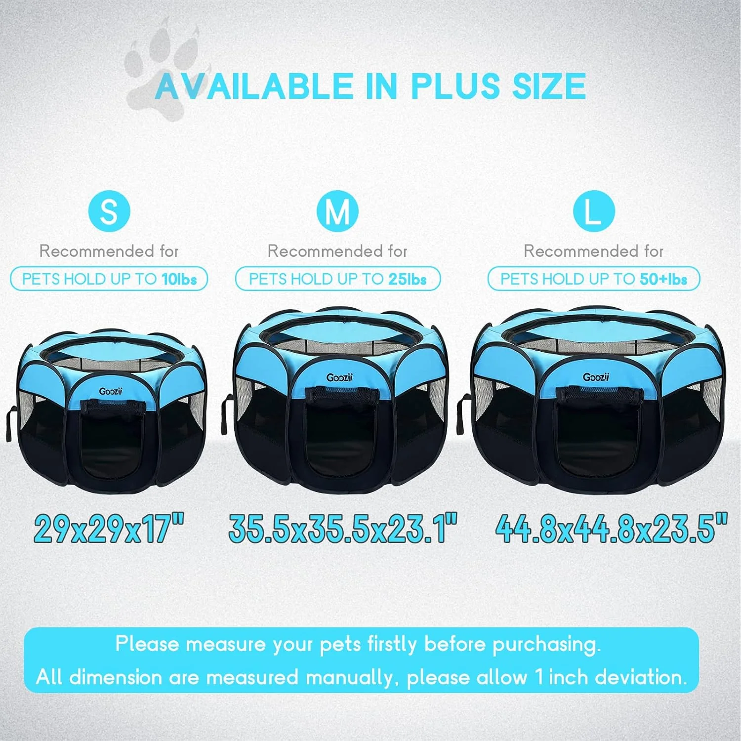 Goozii Dog Playpen for Large Dogs Portable Collapsible image 2