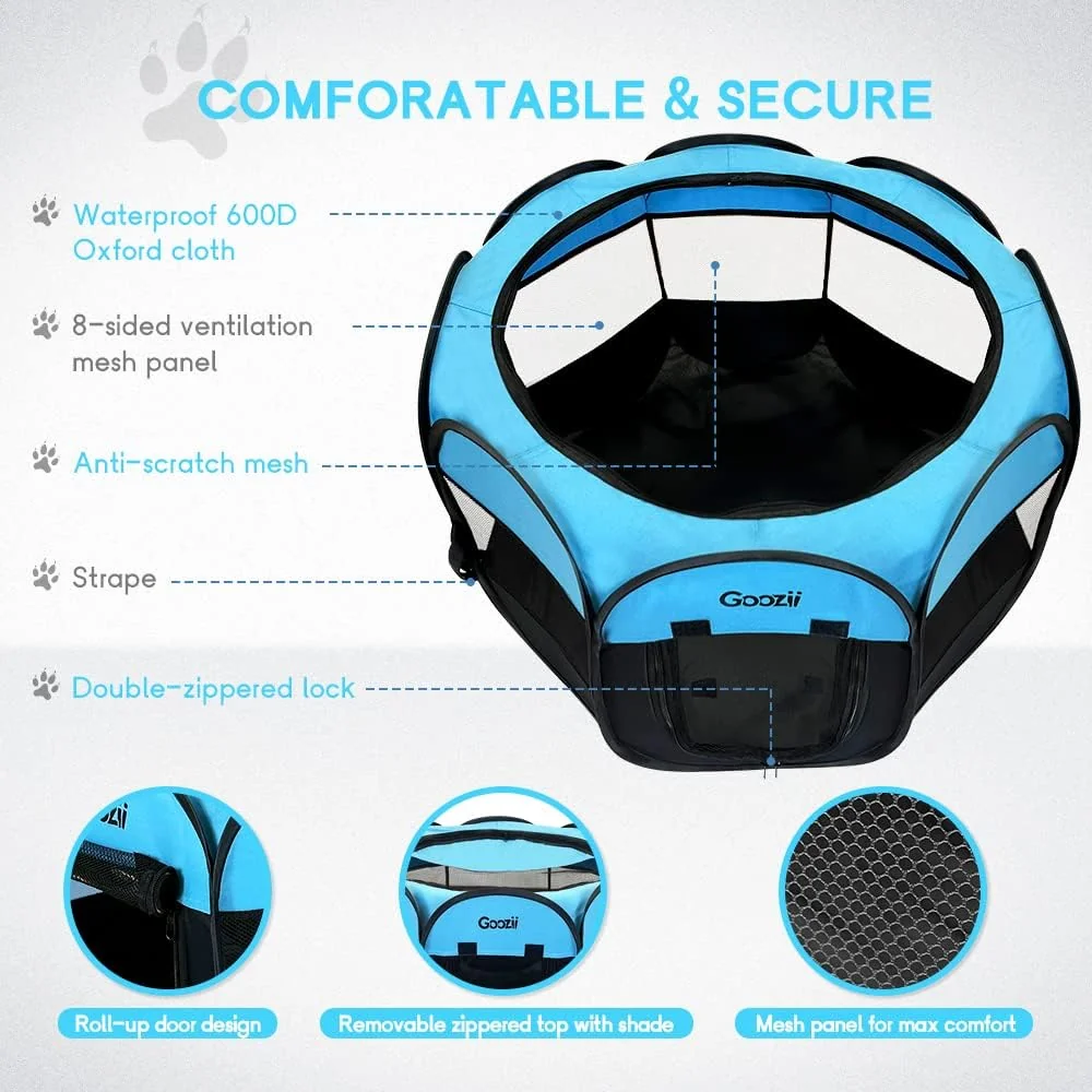 Goozii Portable Dog Playpen Indoor Outdoor image 5