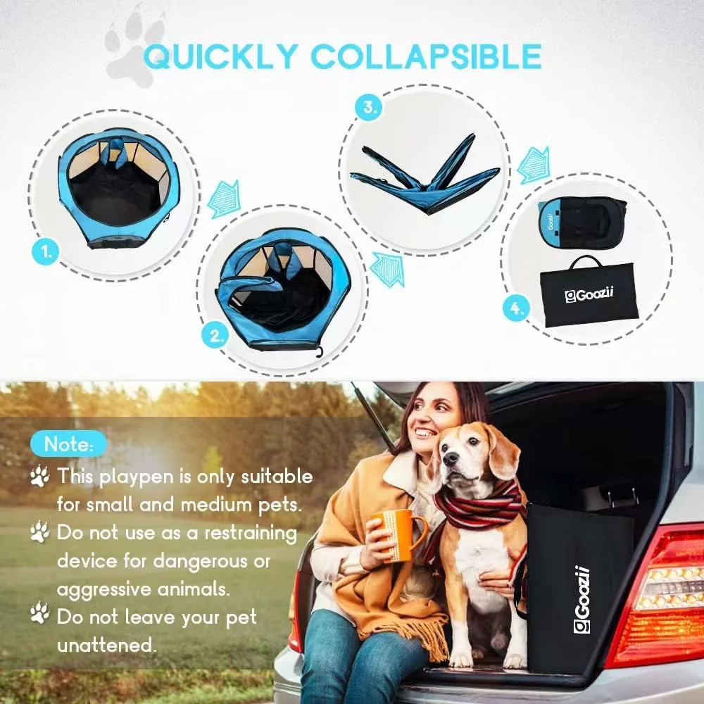 Goozii Dog Playpen for Large Dogs Portable Collapsible image 4