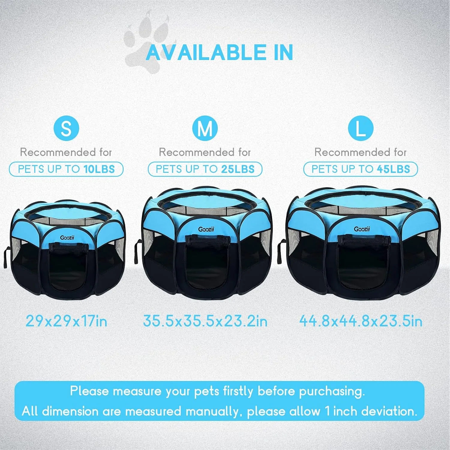 Goozii Dog Playpen for Large Dogs Portable Collapsible image 7