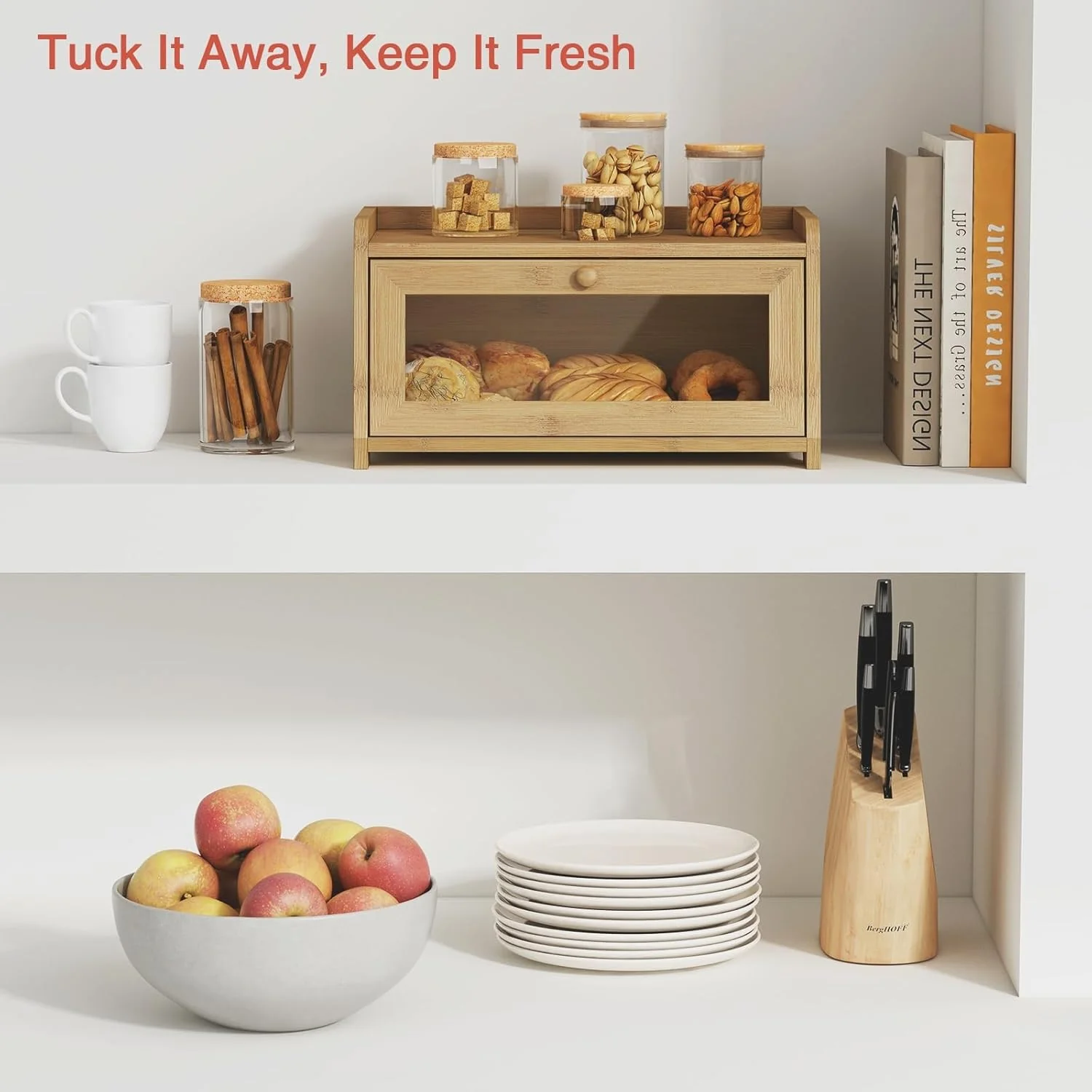 Goozii Wood Bread Box for Kithcen Countertop image 2